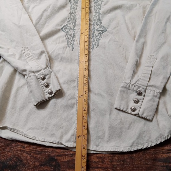 Harley Davidson Embroidered Long Sleeve Women's XL Light Gray - Picture 6 of 7